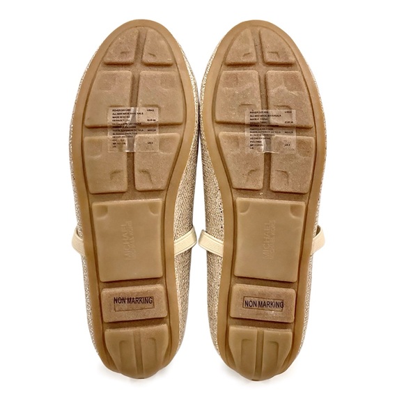 MICHAEL KORS Rove Day Slip-On Ballerina Flats in Champagne KIDS SIZE 5 - Picture 4 of 12